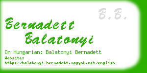 bernadett balatonyi business card